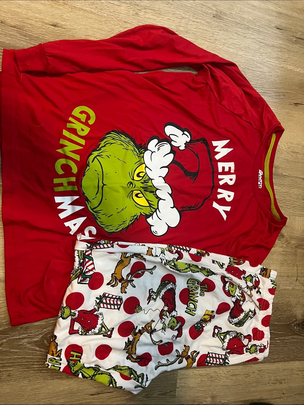 Red Grinch Holiday Pajama Set